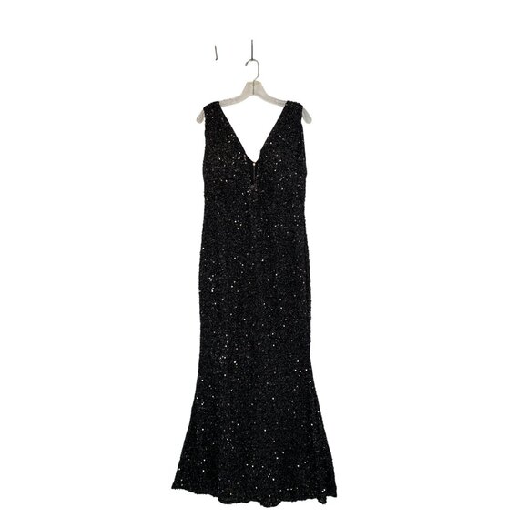 NWT Black Sequin Mermaid Maxi Evening Gown Love & Lemonade Size Xl - Picture 13 of 13
